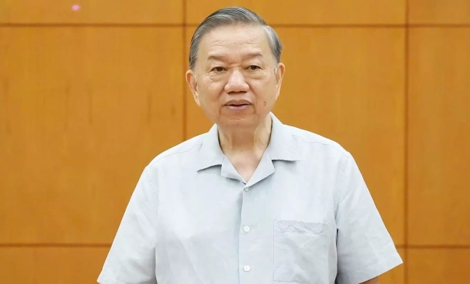 Tổng Bí thư, Chủ tịch nước Tô Lâm chủ trì họp về chiến lược phát triển bền vững kinh tế biển Việt Nam, sáng 8/6. Ảnh: TTXVN