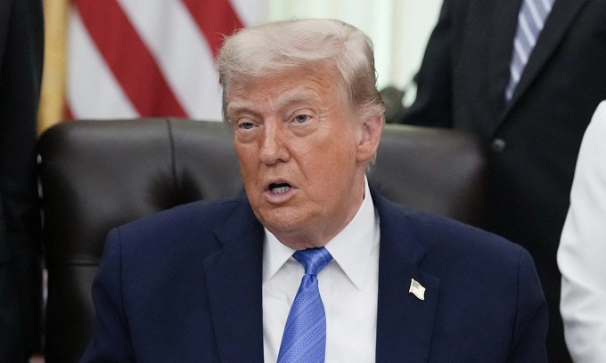 Tổng thống Mỹ Donald Trump tại Phòng Bầu dục, Nhà Trắng ngày 10/6. Ảnh: AFP