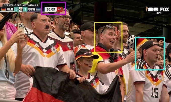 Fake picture of German football fan dressed as Hitler originated with satire