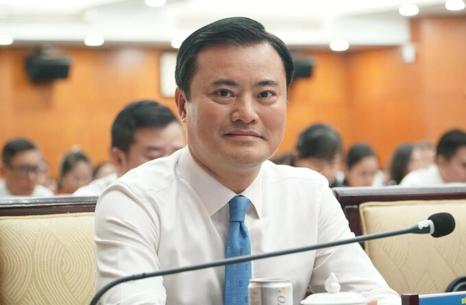 Ông Bùi Xuân Cường tại kỳ họp HĐND TP HCM, chiều 19/6. Ảnh: An Phương