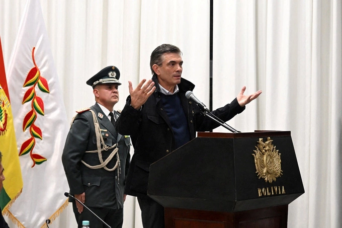 Tổng thống Bolivia Rodrigo Paz tại thủ đô La Paz ngày 19/6. Ảnh: Reuters