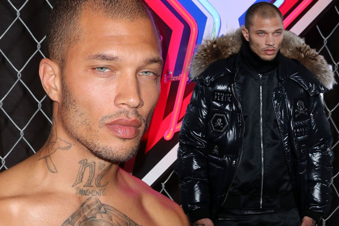 Jeremy Meeks, cao 1,85 m, tham gia trình diễn tại Tuần lễ thời trang New York năm 2017. Ảnh: REX