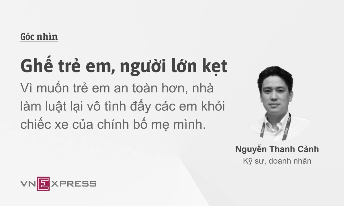 Ghế trẻ em, người lớn kẹt