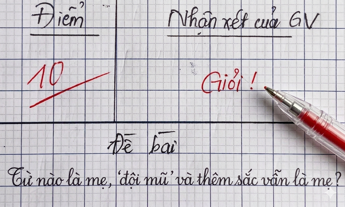 Từ nào là mẹ, 'đội mũ' và thêm sắc vẫn là mẹ?
