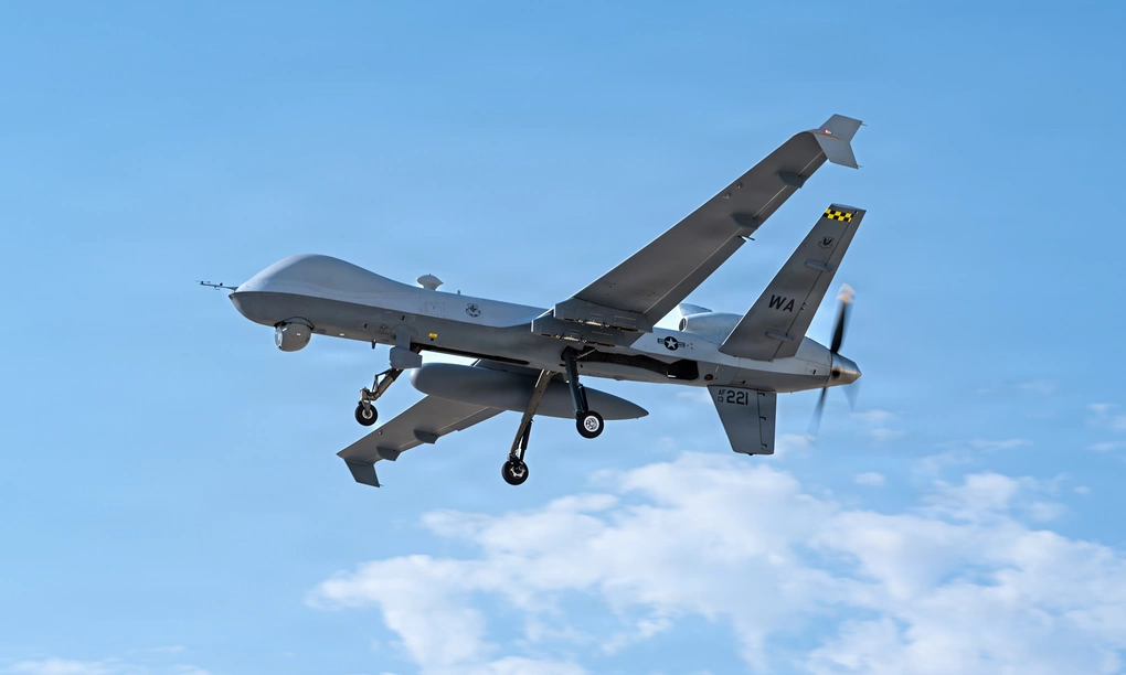 UAV MQ-9 Repaer cất cánh từ căn cứ không quân Nellis ở Nevada, Mỹ hôm 18/6. Ảnh: USAF