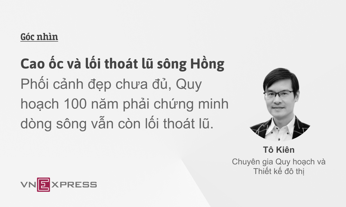 Cao ốc và lối thoát lũ sông Hồng