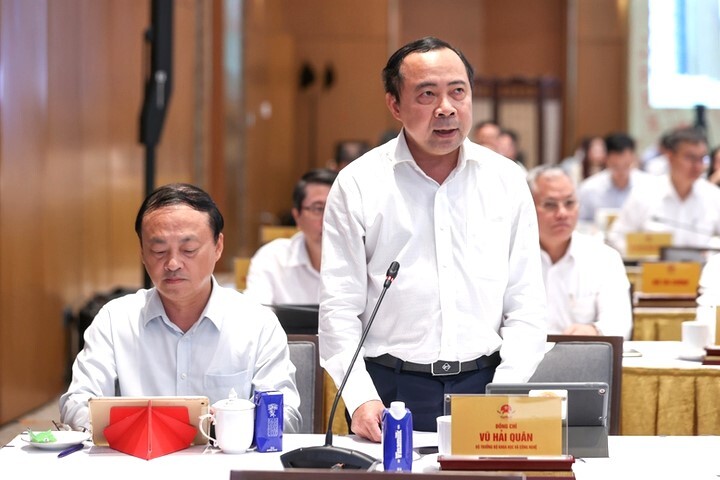 Bộ trưởng Bộ KH&CN Vũ Hải Quân phát biểu tại Hội nghị. Ảnh: VGP/Nhật Bắc