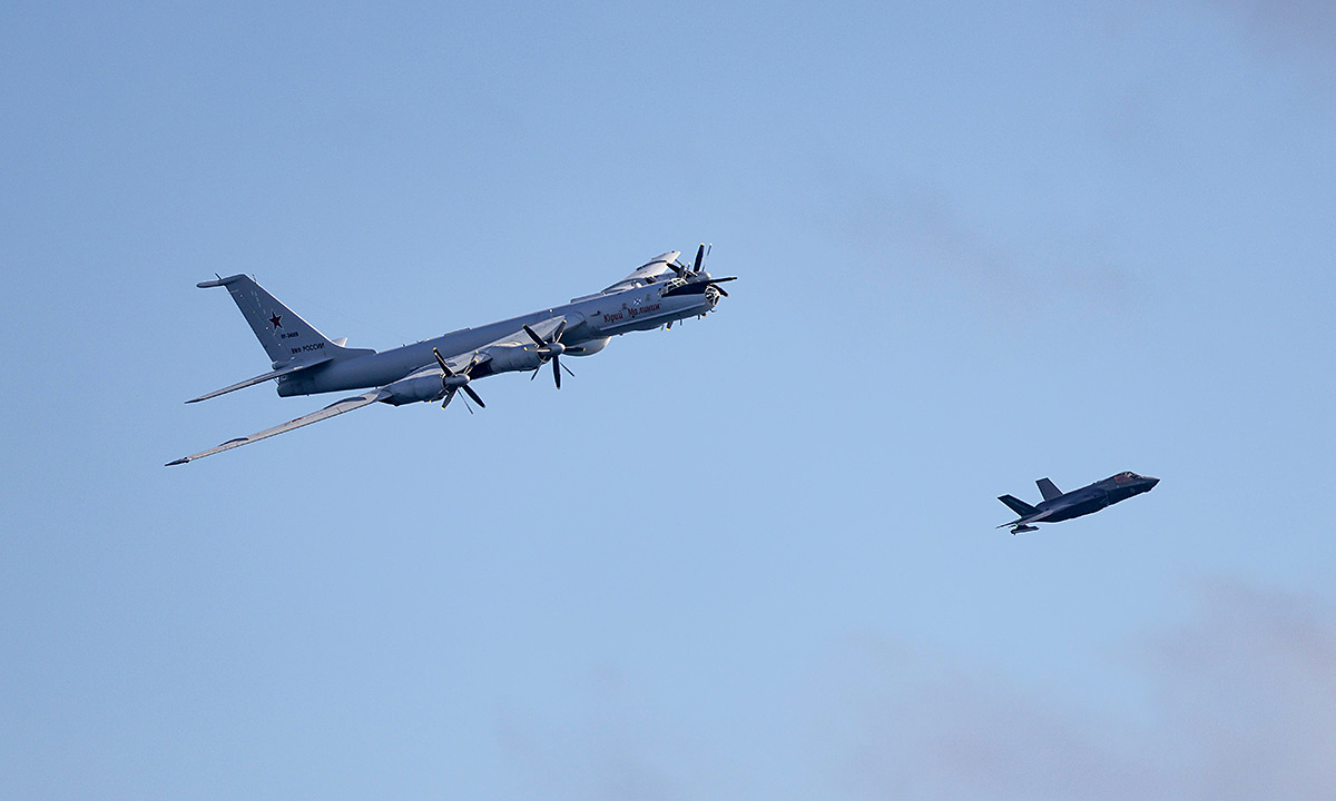 Phi cơ tuần thám Nga áp sát tàu sân bay Anh, buộc F-35 cất cánh