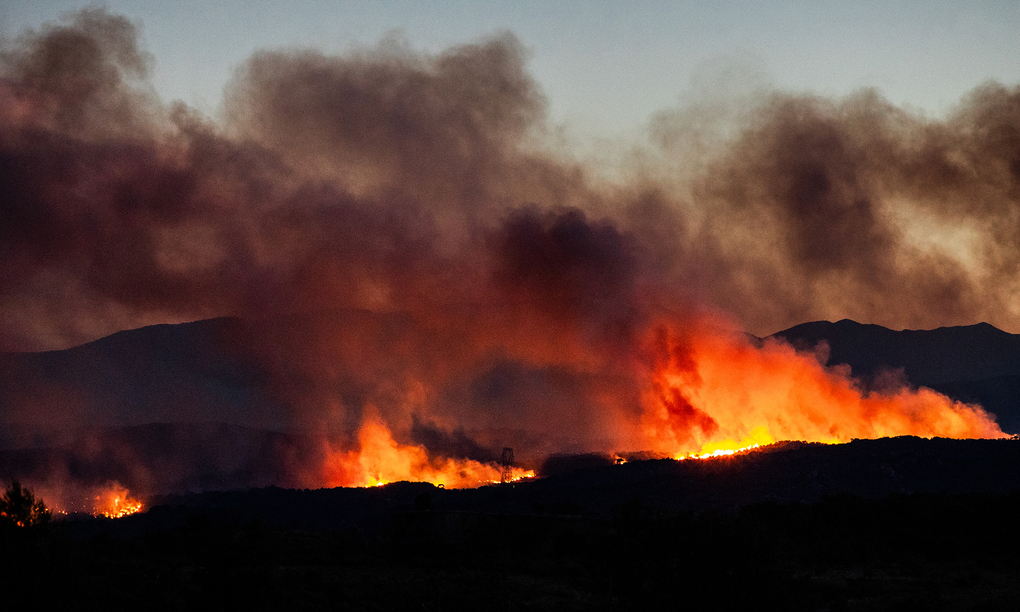 Đám cháy rừng tại vùng Aspres, tỉnh Pyrenees-Orientales, Pháp ngày 6/7. Ảnh: AFP