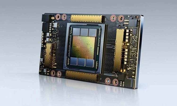 Card gắn chip A100. Ảnh: Nvidia