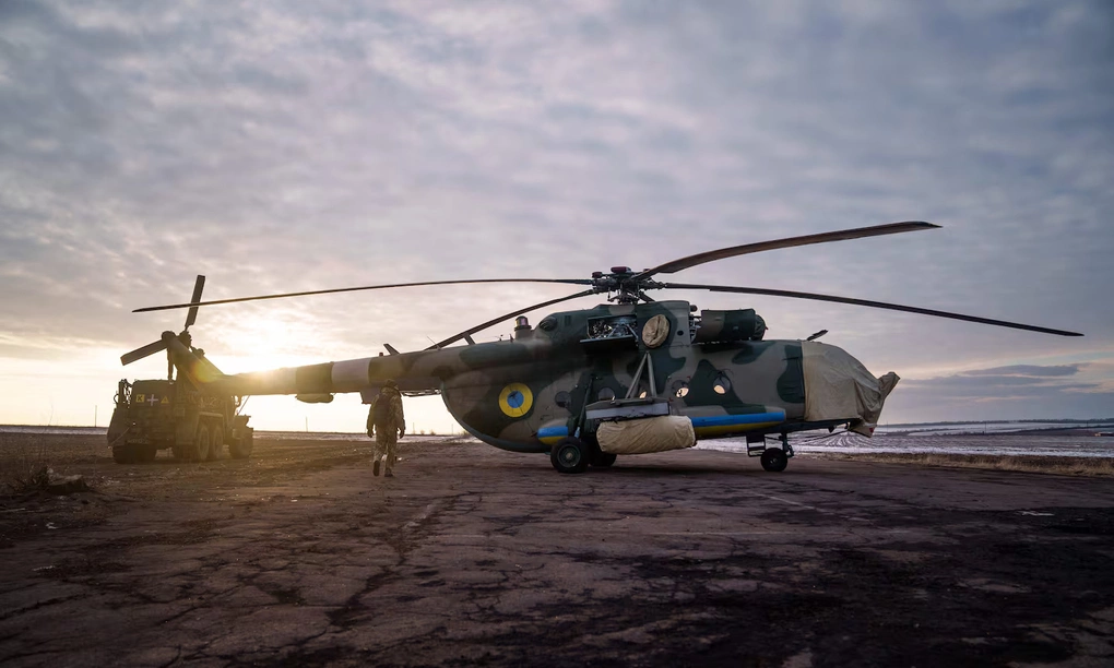 Trực thăng Mi-8 Ukraine tại khu vực miền đông tháng 2/2023. Ảnh: AFP