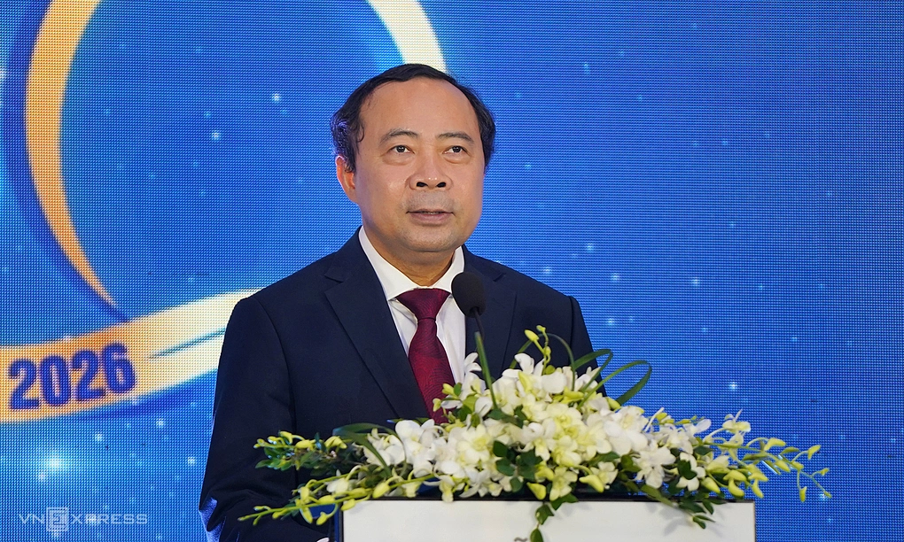 Minister Vu Hai Quan spoke at the 50th Anniversary of the establishment of the Vietnam Atomic Energy Institute (VinAtom), on the morning of July 7. Photo: Luu Quy