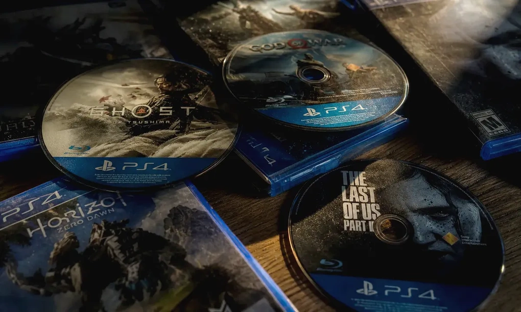 Một số đĩa game PS4. Ảnh: GizChina