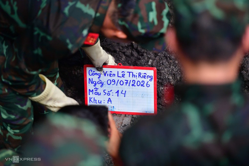 Khu vực quy tập ở công viên Lê Thị Riêng. Ảnh: Thanh Tùng