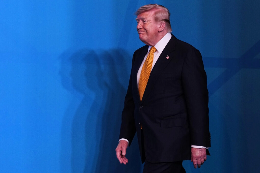 President Donald Trump arrives for the NATO summit in Ankara, Turkey, Wednesday, July 8, 2026. (AP Photo/Francisco Seco)