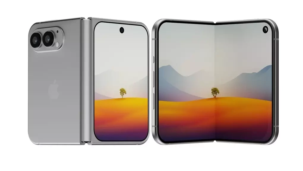 A folding iPhone idea based on leaked news. Photo: Apple Insider