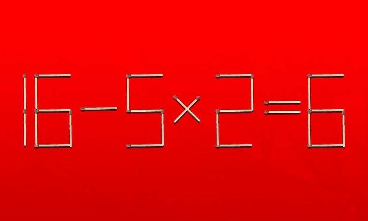 Thêm 2 que diêm vị trí nào để phép tính sai thành đúng?
