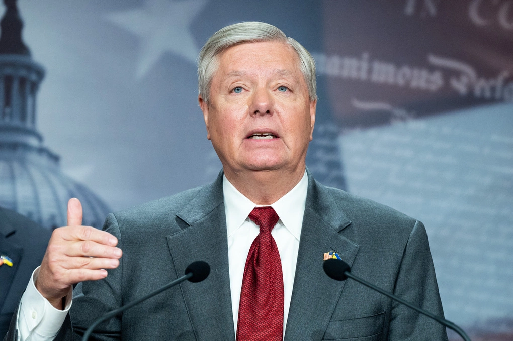 Thượng nghị sĩ Cộng hòa Lindsey Graham tại cuộc họp báo ở thủ đô Washington hồi tháng 1/2023. Ảnh: Reuters