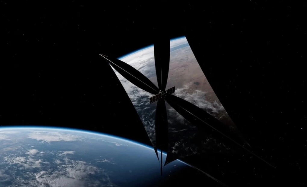 Simulation of a satellite carrying a reflector operating in low Earth orbit. Photo: Reflect Orbital