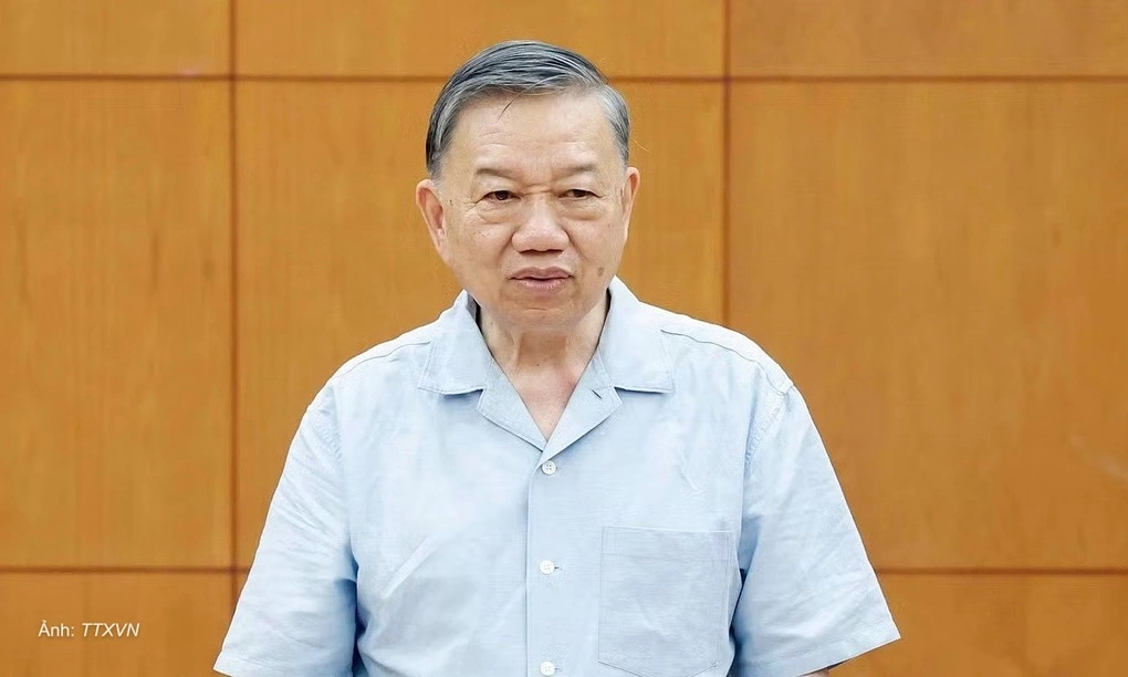 Tổng Bí thư, Chủ tịch nước Tô Lâm làm việc với các cơ quan về phát triển công nghiệp hàng hải quốc gia, chiều 14/7. Ảnh: TTXVN