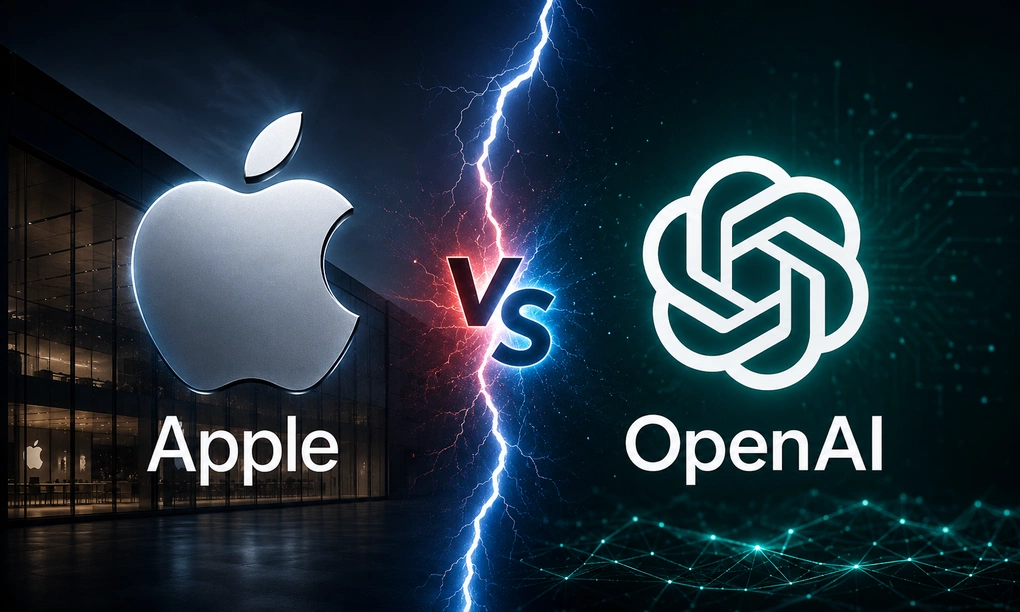 Illustrating the rocky relationship between Apple and OpenAI. Photo: ChatGPT