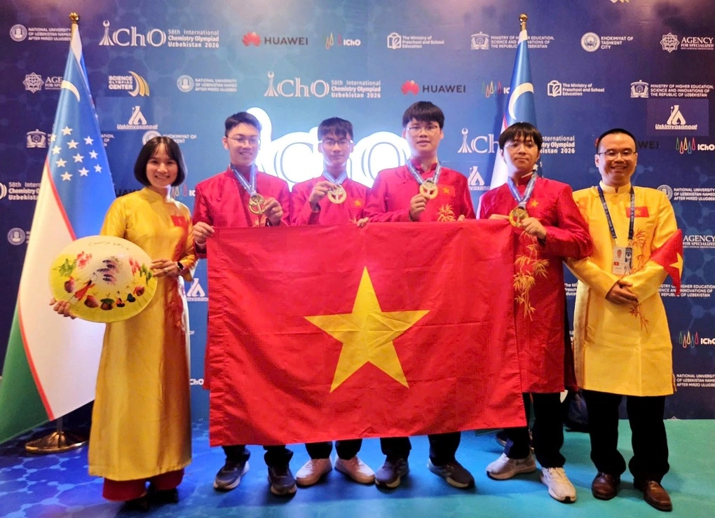 Đoàn Việt Nam tại IChO 2026. Ảnh: MOET