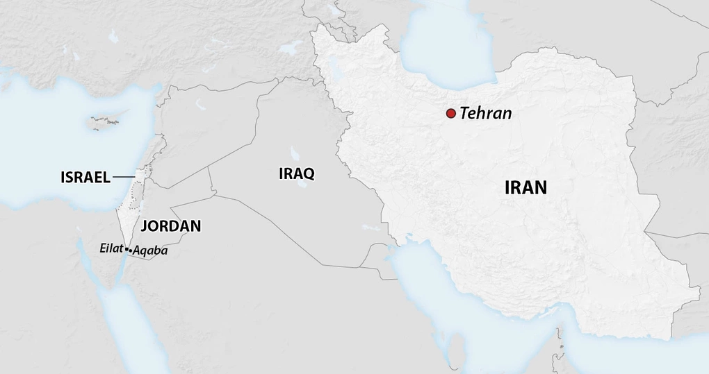 Vị trí thành phố Eilat và Aqaba. Đồ họa: CNN