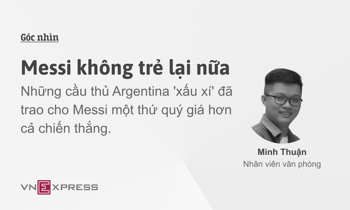 Messi không trẻ lại nữa
