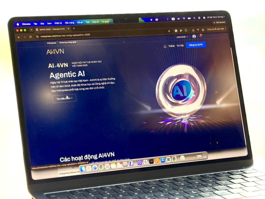 Website of this year's AI4VN event. Photo: Luu Quy