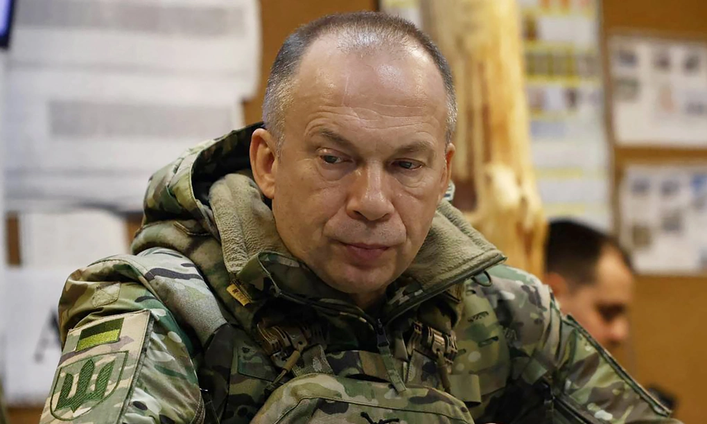 Ông Syrsky thăm vị trí ở tiền tuyến trong ảnh công bố hồi năm 2024. Ảnh: AFP