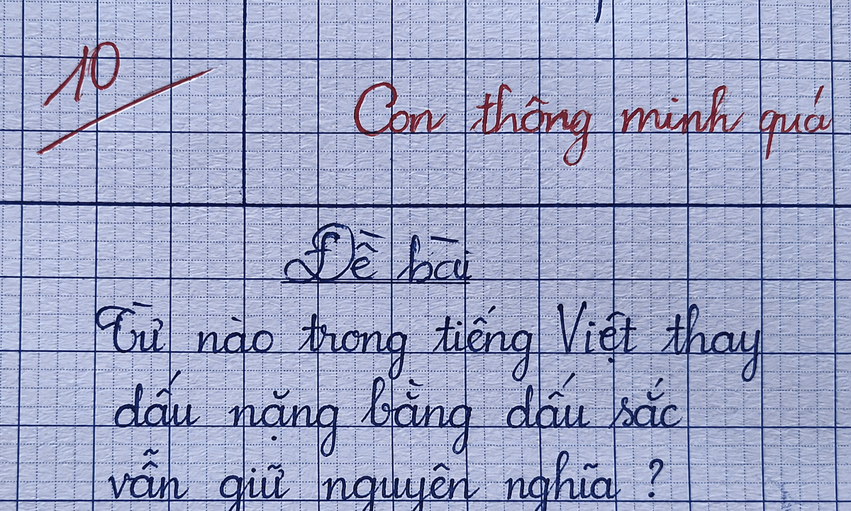 Từ tiếng Việt nào đổi dấu nặng thành dấu sắc vẫn giữ nguyên nghĩa?