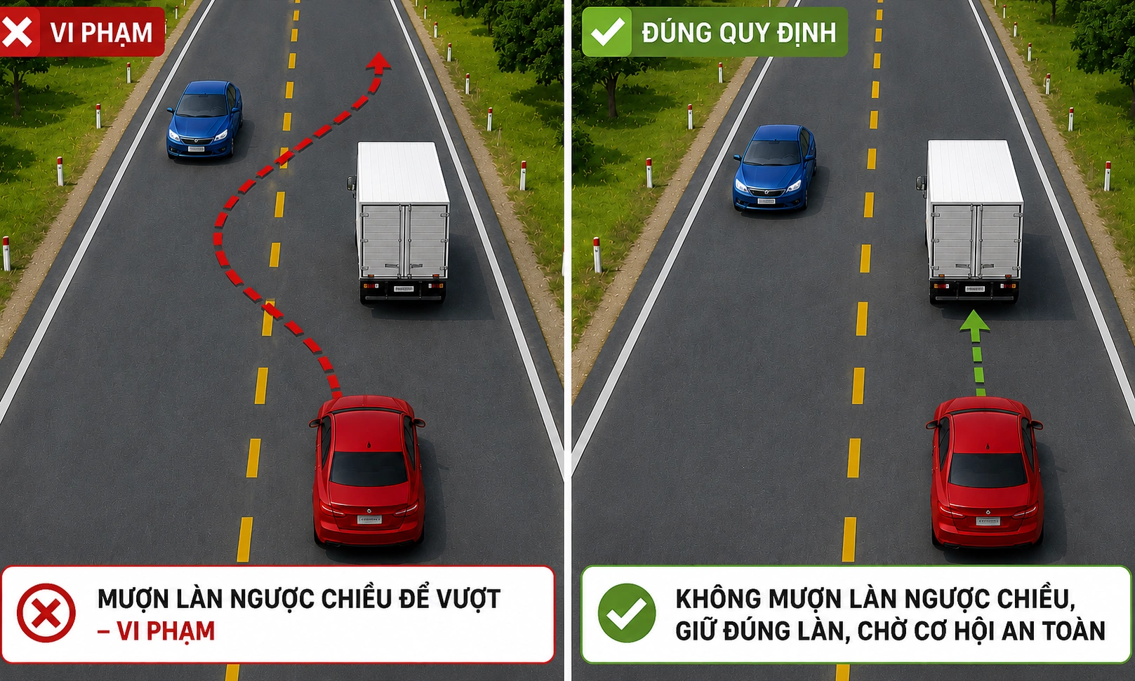 Cục CSGT đề xuất không cho mượn làn ngược chiều để vượt xe - Báo VnExpress
