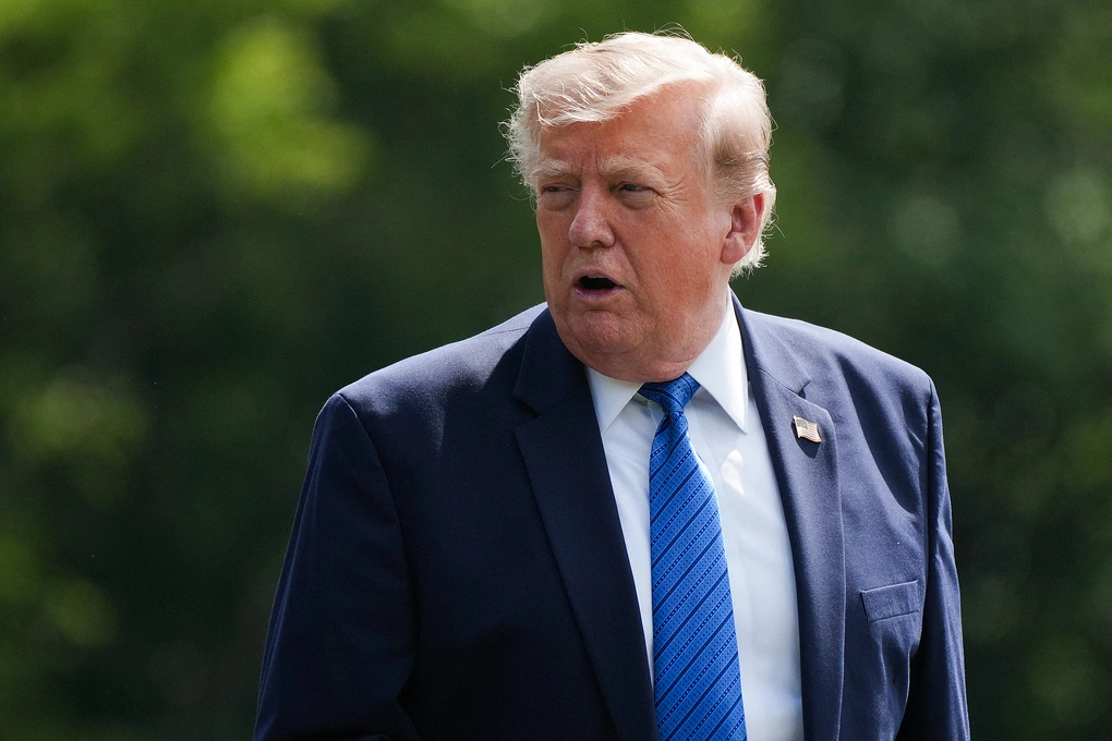 Tổng thống Mỹ Donald Trump rời Trại David ở bang Maryland ngày 31/7. Ảnh: AFP