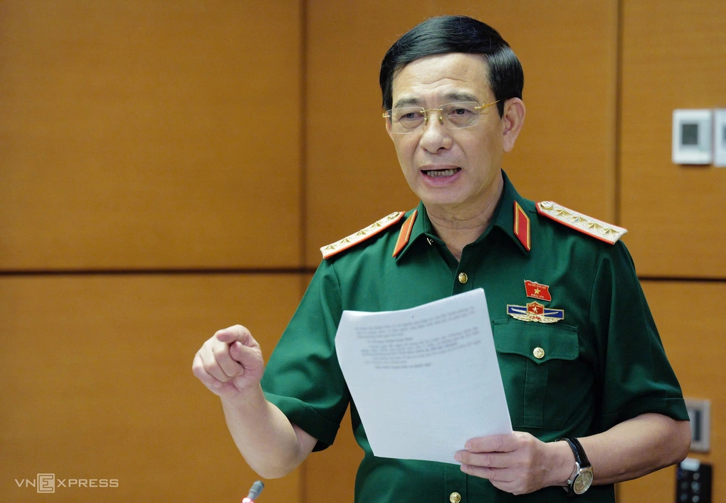 Đại tướng, Phó thủ tướng kiêm Bộ trưởng Quốc phòng Phan Văn Giang phát biểu sáng 4/8. Ảnh: Ngọc Thành