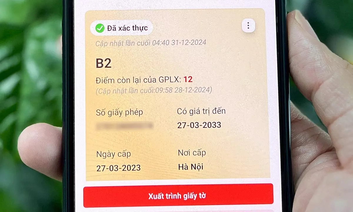 Tích hợp bằng lái xe vào VneID không thành công?