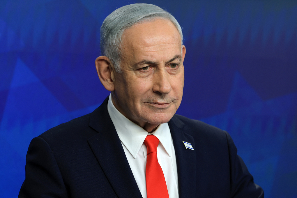Thủ tướng Israel Benjamin Netanyahu họp báo tại Jerusalem ngày 15/6. Ảnh: AFP