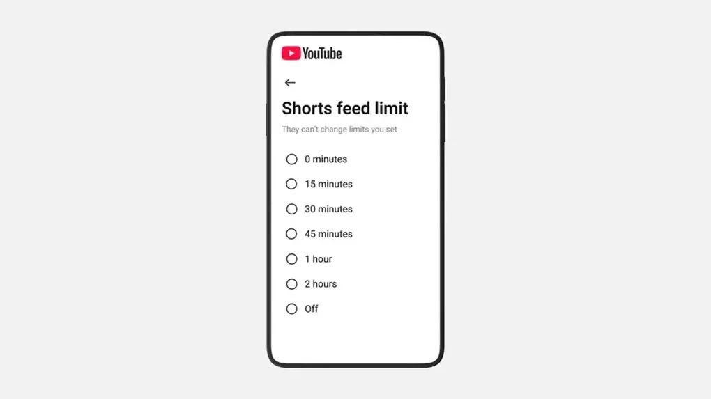 Tính năng giới hạn việc xem video ngắn Shorts trên YouTube. Ảnh: YouTube