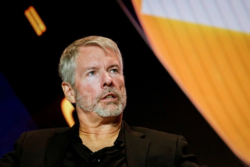 Michael Saylor phát biểu trong Hội nghị Bitcoin 2023 ở Mỹ. Ảnh: Reuters
