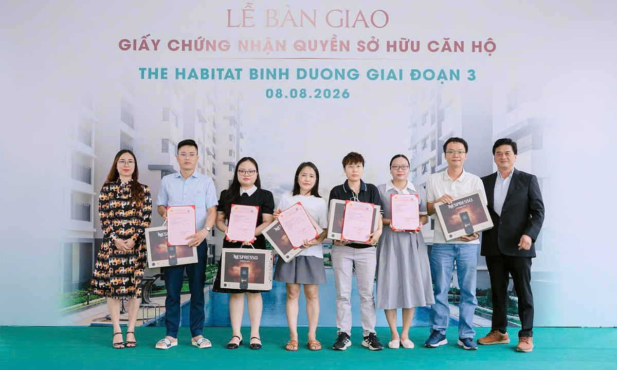 The Habitat Bình Dương có sổ hồng sau 6 tháng bàn giao nhà