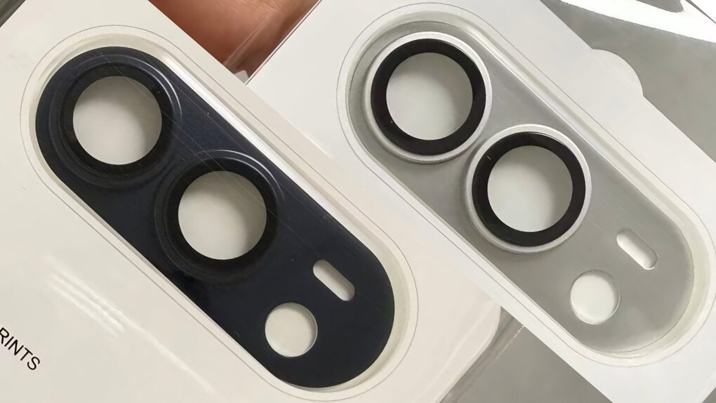 Phụ kiện bảo vệ camera iPhone Ultra với hai màu bạc và xanh đen. Ảnh: Sonny Dickson