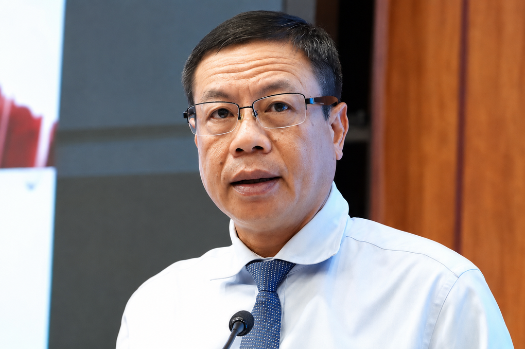 Deputy Minister of Science and Technology Le Xuan Dinh, at the Conference guiding the implementation of strategic technology research and development tasks, August 10. Photo: Thuy Linh