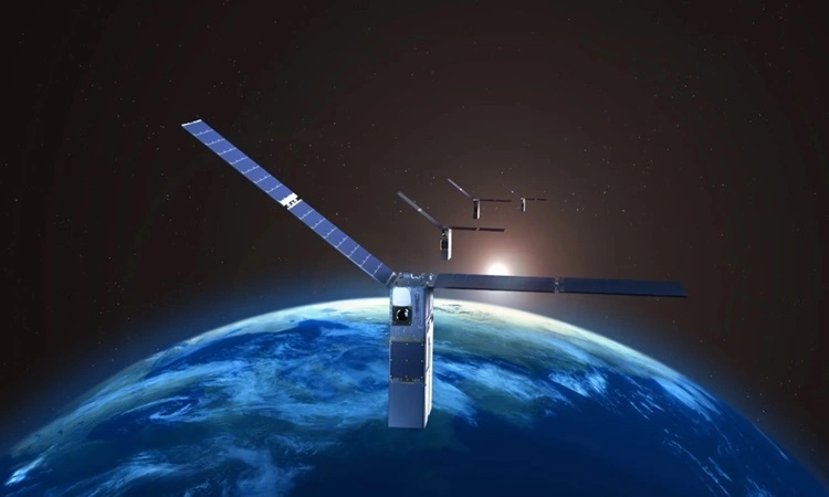 Mô phỏng chùm vệ tinh trong dự án thử nghiệm Starling của NASA. Ảnh: NASA