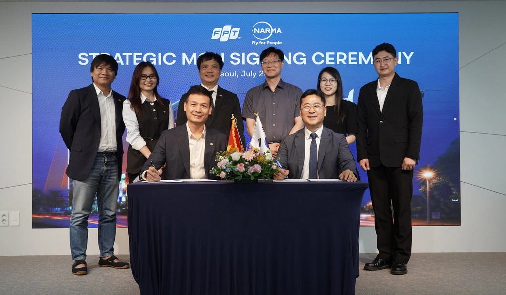 Lễ ký kết hợp tác giữa FPT và NARMA. Ảnh: FPT