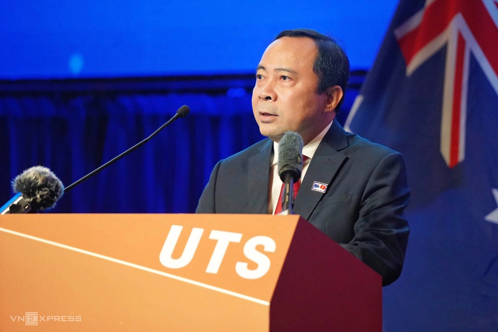 Bộ trưởng Khoa học và Công nghệ Vũ Hải Quân phát biểu tại diễn đàn. Ảnh: Lưu Quý