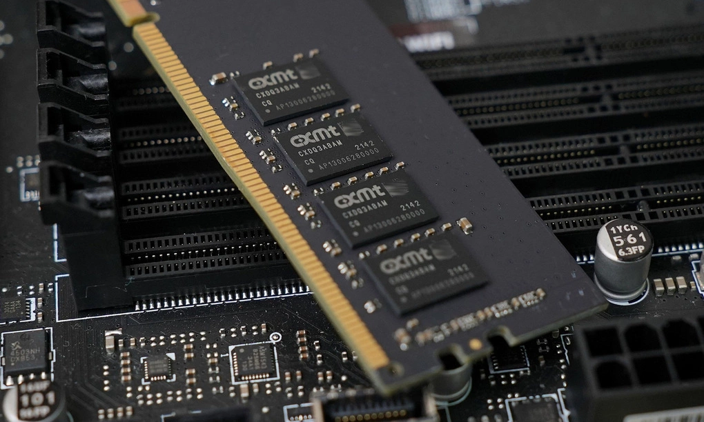 CXMT memory chip on a RAM stick. Photo: CXMT