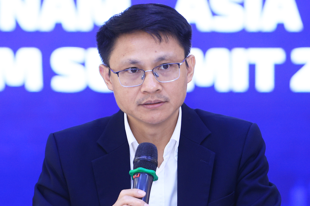 Phó giám đốc Trung tâm Đổi mới sáng tạo quốc gia Võ Xuân Hoài, cho biết đơn vị này sẽ tổ chức hội nghị Viet Nam - Asia Quantum Summit 2026 cuối tháng 11. Ảnh: Thủy Tiên