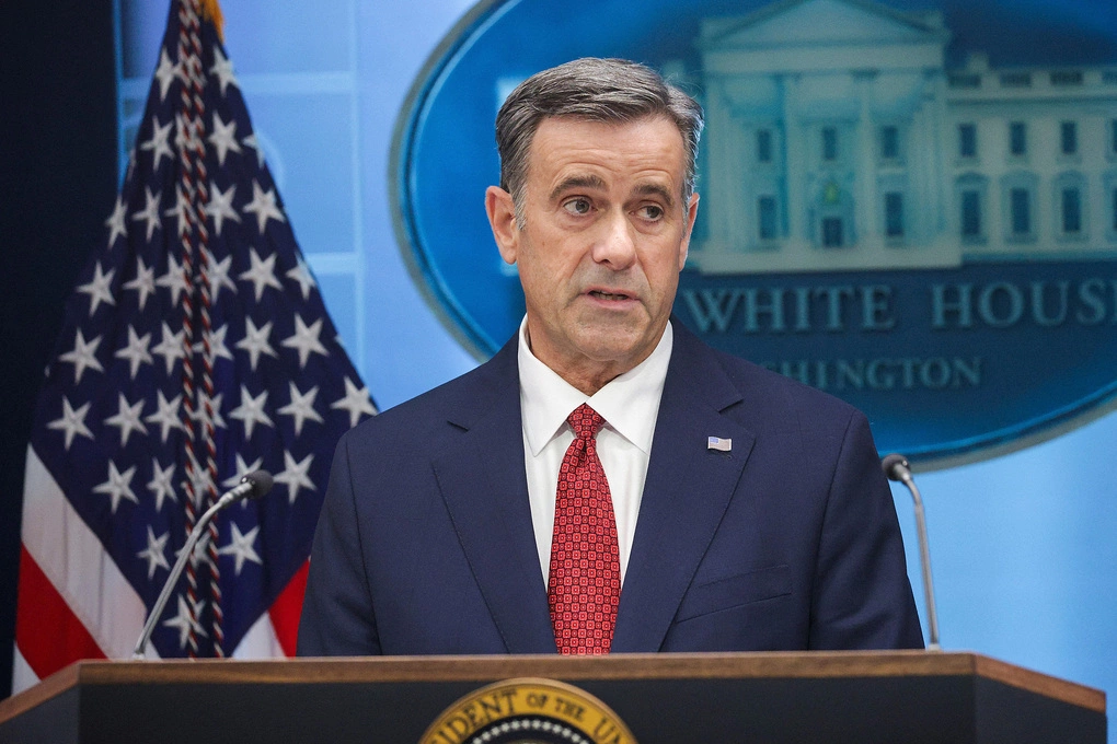 Giám đốc CIA John Ratcliffe tại một cuộc họp báo ở Nhà Trắng hồi tháng 4. Ảnh: AFP