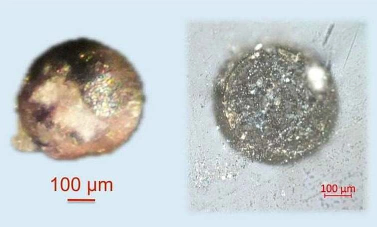 Mảnh hiroshimaite chứa hợp kim mới. Ảnh: Science Advances