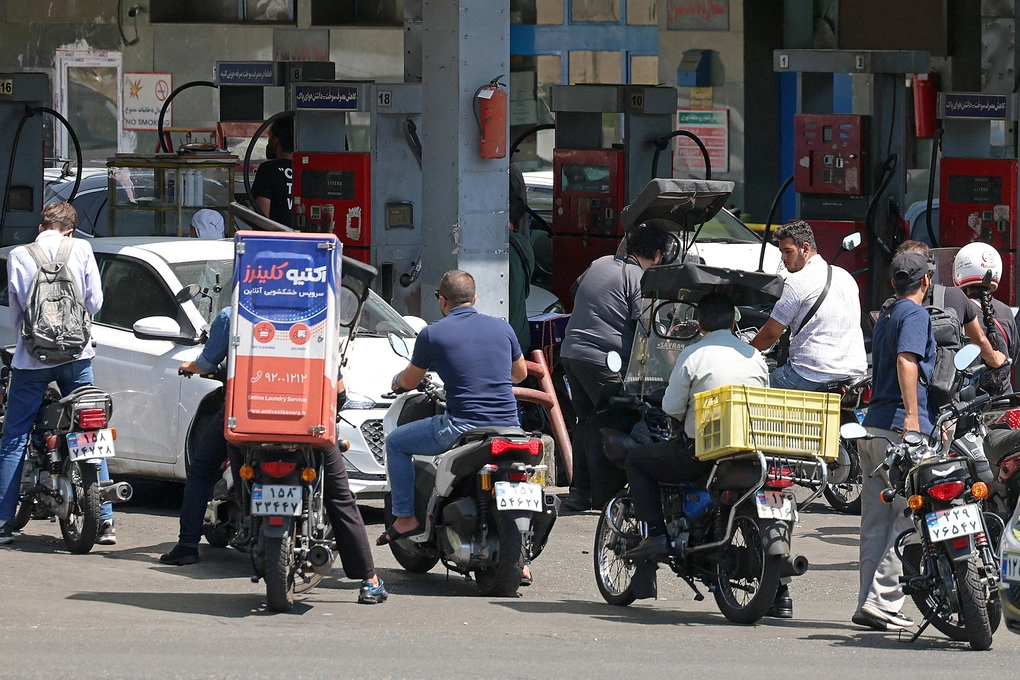 Một trạm xăng ở thủ đô Tehran của Iran hôm 25/8. Ảnh: AFP