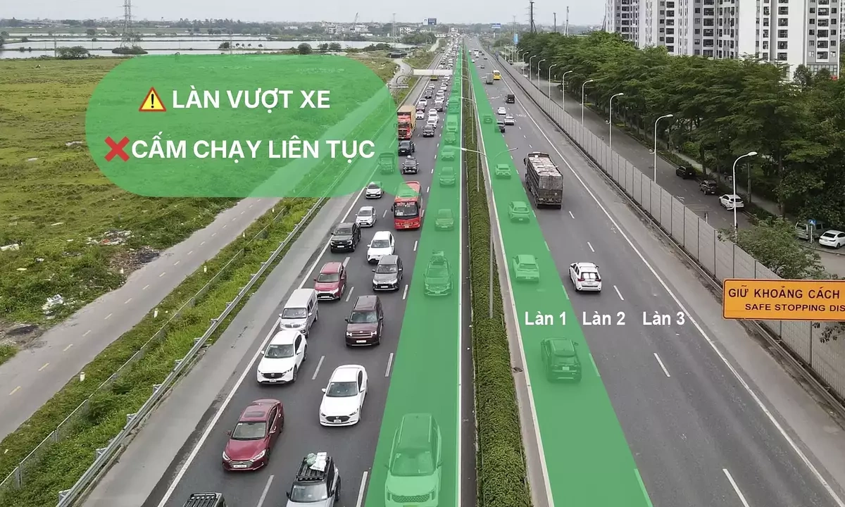 CSGT: Sẽ xử lý nghiêm xe chạy chậm bám làn trái cao tốc